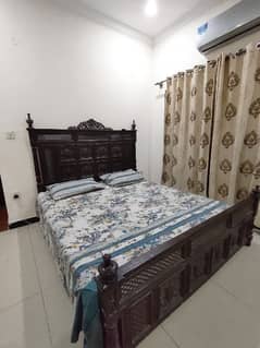 solid Wood bed with mattress
