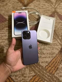 iPhone 14 pro max 128gb with full box for sale me