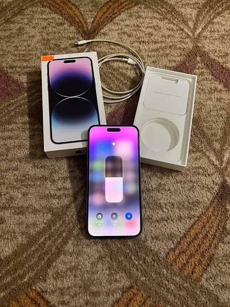 iPhone 14 pro max 128gb with full box for sale me 1