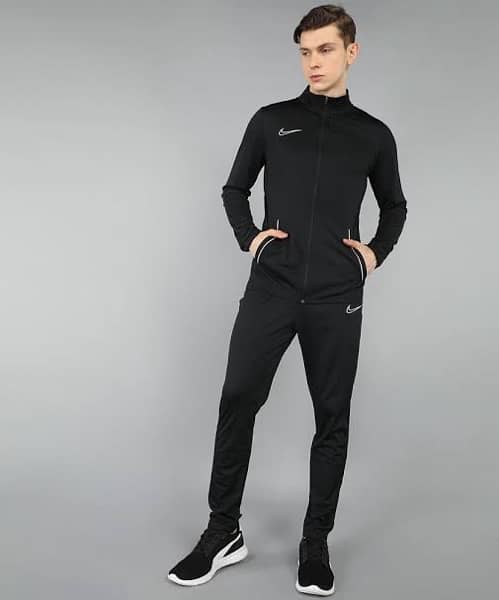 Nike Mens Tracksuit Bottoms Top Black Zip Jacket & trouser Full Set 2