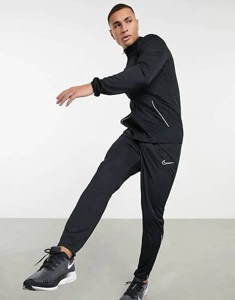 Nike Mens Tracksuit Bottoms Top Black Zip Jacket & trouser Full Set 4