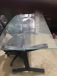 Office / Dining Table with Metallic frame