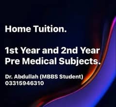 HOME TUITION | Physics, Chemistry, Biology | classes 11th & 12th FSc
