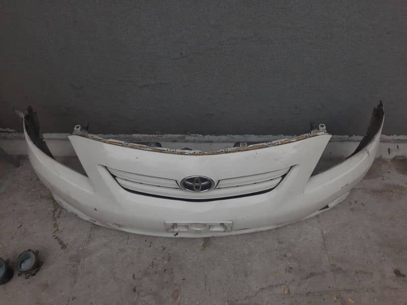 Toyota Corolla 2009 2010 2011 White front bumper with lights for sale 3