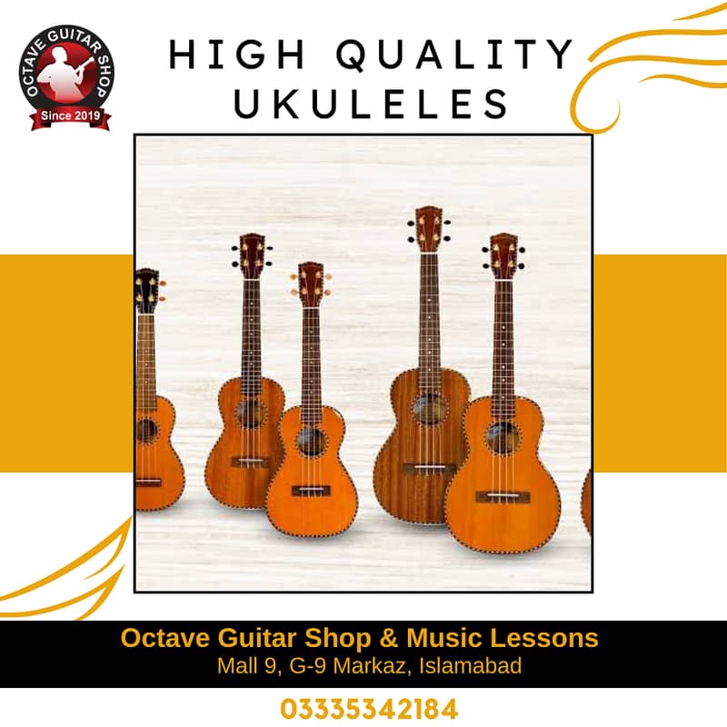Solid Wood Tenor Ukuleles at Octave Guitar Shop 0