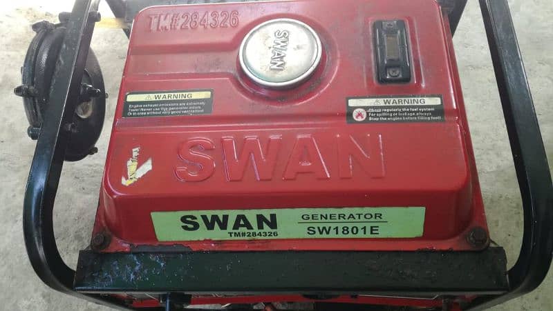 Generator Swan 1.5 KVA 10/10 Condition Petrol Gas 2