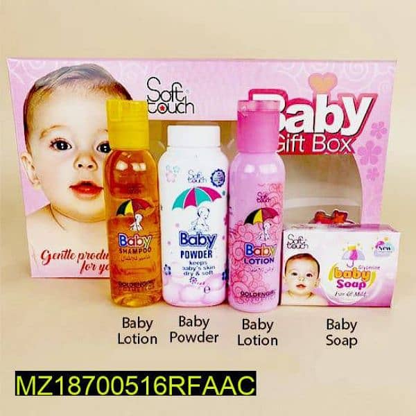 Soft touch baby gift box Pack of 4 0