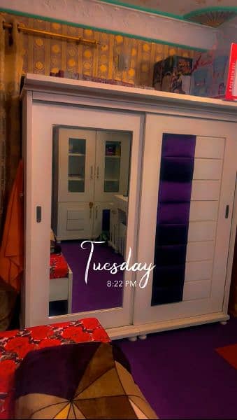 new wooden acrylic furniture white and purple only just 1 month use 3