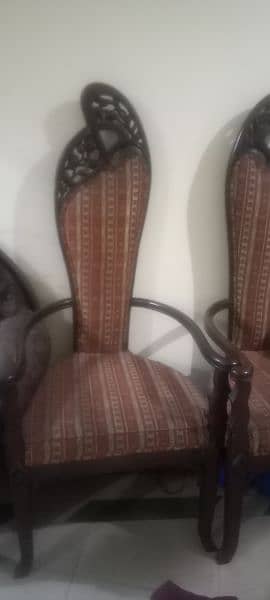 royal style chinyoti wooden chairs with centre table 2