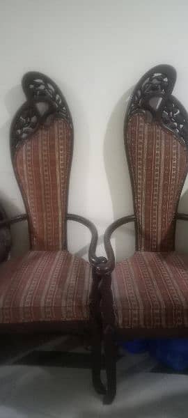 royal style chinyoti wooden chairs with centre table 3