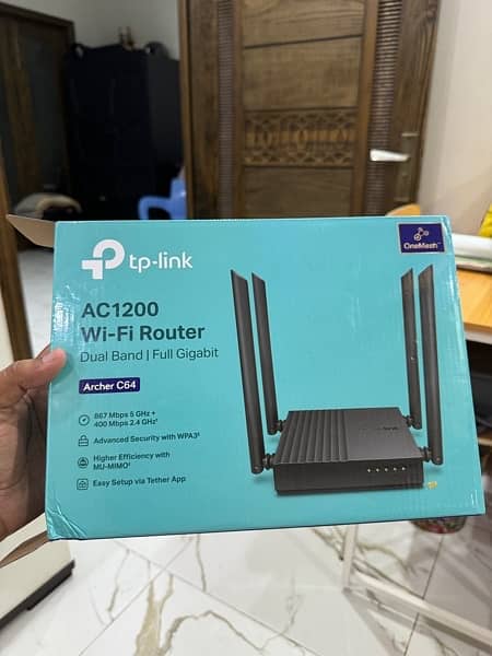 TP Link AC 1200 Wifi Router Archer C64 in 10/10 Condition 0