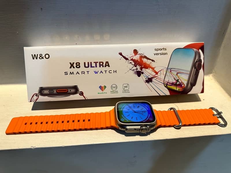 W&O X8 Ultra Smart Watch - Orange 0