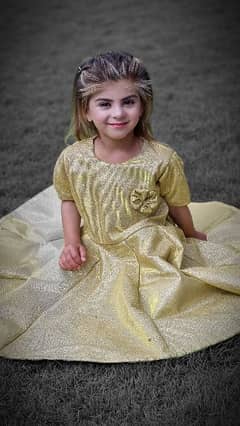 2 piece shimmer fabric frock