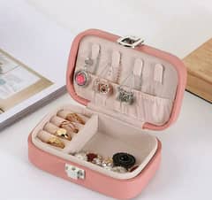 Double Layer PU Leather Jewelry Box for Travel