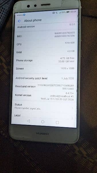 Huawei p10 lite pta approved 4/32 4