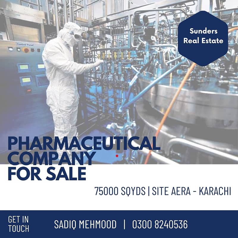 Running Pharmaceutical Company For Sale - Site Aera Karachi | 124 List Of Products | Export | Proftitable Business | Most Ideal Location | Reasonable Demand | All Documents Cleared | 0