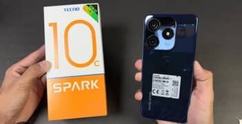 Tecno spark 10 c with box and charger