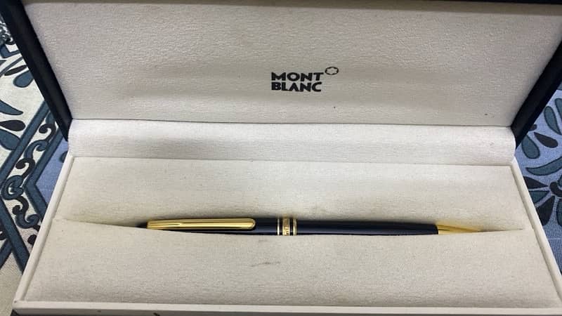 Montblanc pen gold plated handle 0