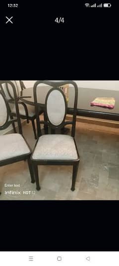 Wooden dinning table 6 chairs urgent sale