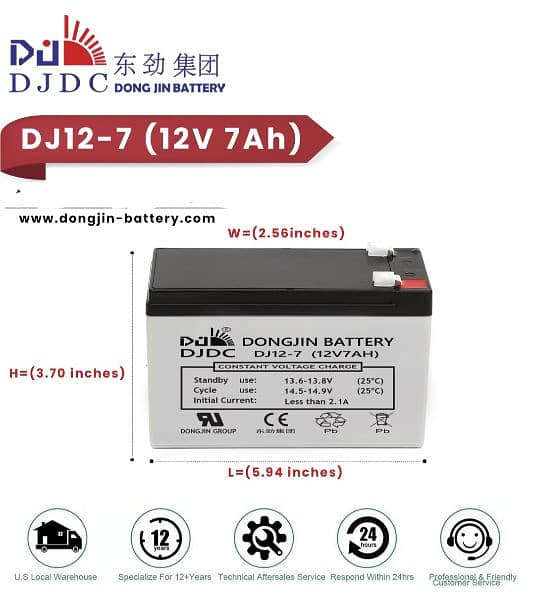 Dong jin 12v 7amp Dry batteries available bulk quantity 0
