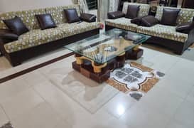 Habitt sofa set with center table for sale in good condition