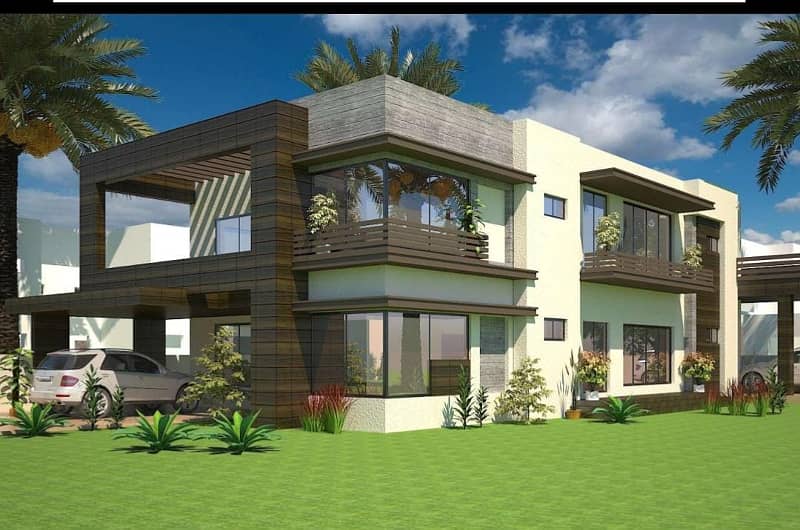 500sqyd. Corner Plot (B) Block Double Unit House Structure Available For Sale In Top City B Block 0