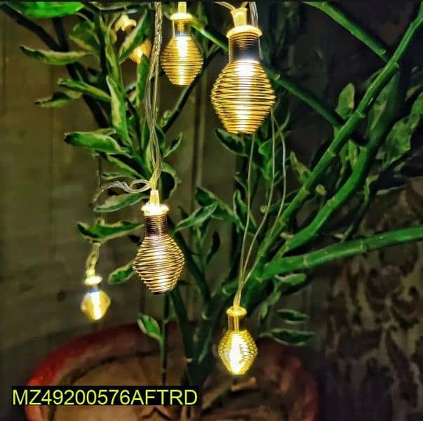 Spring Coil Light String Metal Lamp 1