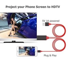 Lightning Cable HDTV TV Digital AV Adapter 2M USB HDMI-compatible 1080