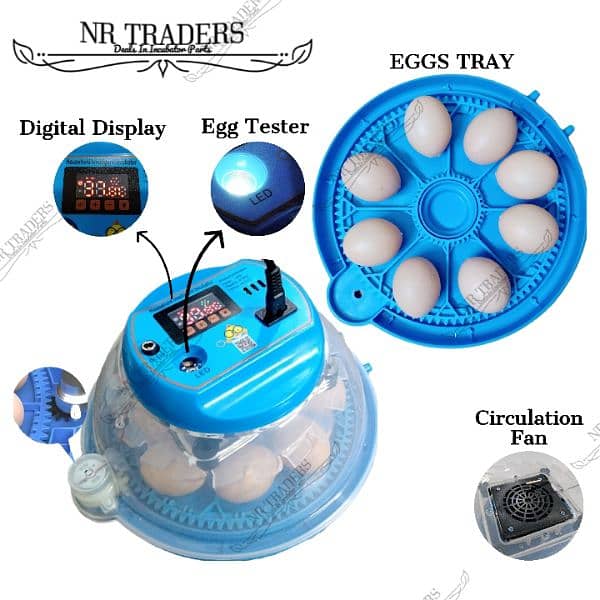 8/26 Eggs Round AC/DC Automatic Incubator: 3