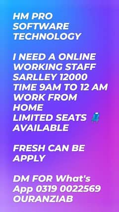 need online worker only interested