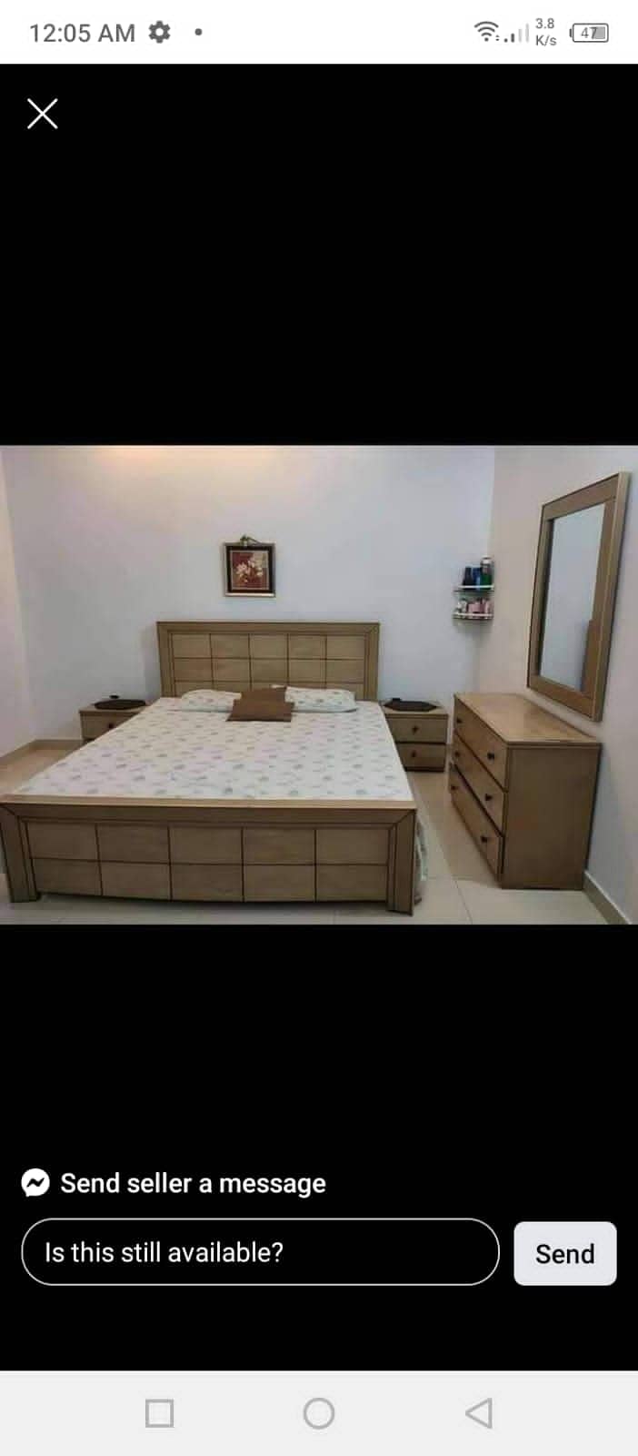 bed, complete bedset, poshish bed, wooden bed, smart bed 6
