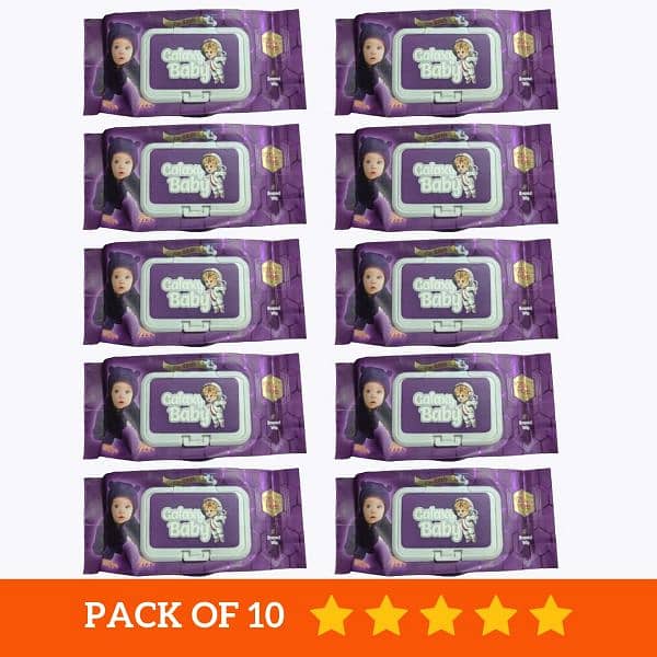 Galaxy Baby Wipes 60 Sheet Cotton Wipes 0