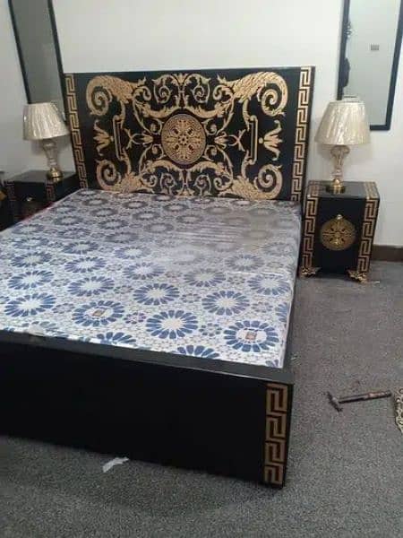 poshish bed set, double bed set, bridal bed set, furniture king size 5