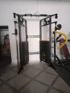 Like new multi station home gym butterfly dumbbell press lat pull down