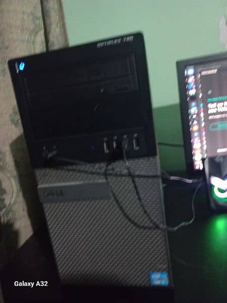 A gaming pc of an kid or school kid  with monitor and speaker for game 3