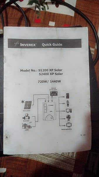 inverex XP Solar inverter ,Model No S1200 XP Solar 5