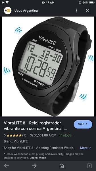 vibralite 8 watch in brand new condition 0