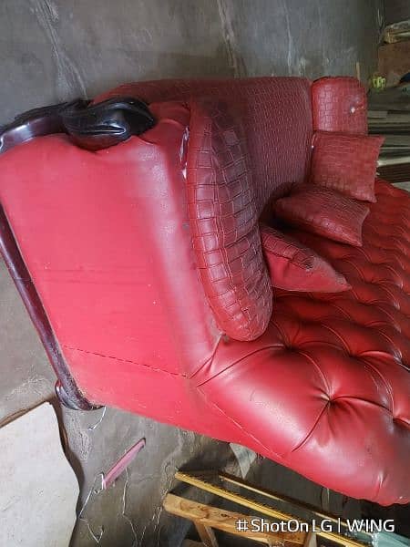 red color sofa set 1