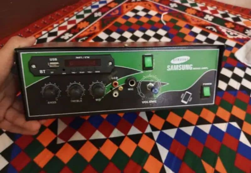 used condition amplifier with bass system and remote control system 1