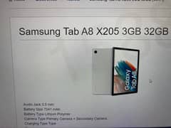 Samsung Tab A8 X205 3GB 32GB
