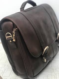 Leather laptop bag  / Office Bag / files and documents bag