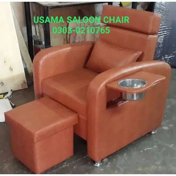 Saloon chairs | shampoo unit | massage bed | pedicure | saloon trolly 7