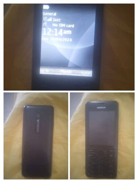 Nokia 206 For sale Two Sim and memory card battery timing Good 0