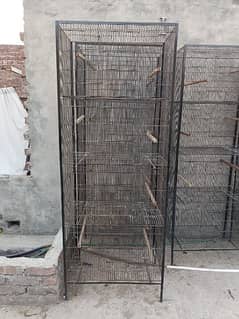 Birds cage/Pinjra/Hen cage/ iron cage 4 portion 1.5*1.5*2.5 like new