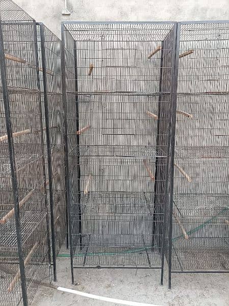 Birds cage/Pinjra/Hen cage/ iron cage 4 portion 1.5*1.5*2.5 like new 1