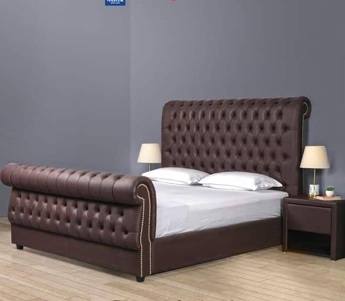 double bed set, sheesham wood bed set, king size bed set, complete set 2