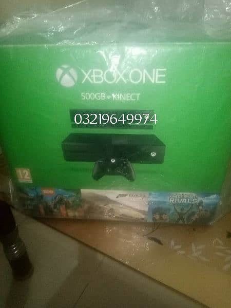 xbox one with games  one wirless controller 0