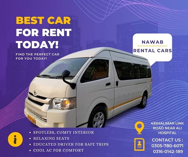 Cars available for rent |lahore| Nawab Rentals 4