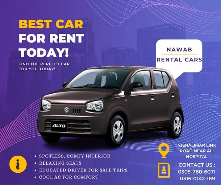 Cars available for rent |lahore| Nawab Rentals 11