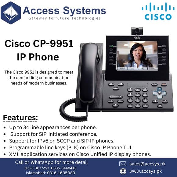 Cisco Ip phone  7821 7841 7911 | 8811 8841 8845 Voip Call 0320-0419262 3